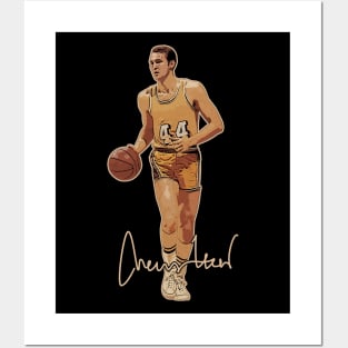 Jerry West Mr Clutch Basketball Legend Signature Vintage Retro 80s 90s Bootleg Rap Style Posters and Art